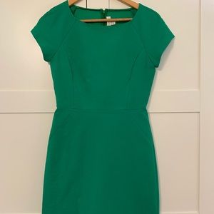 J.Crew emerald green work dress